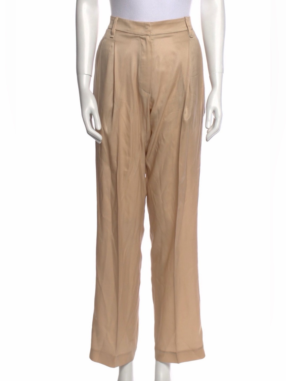 Brunello Cucinelli Wide-Leg Trousers in Light Beige